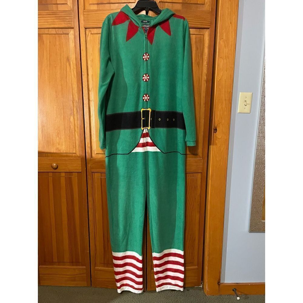 Christmas Elf Onesie Hooded Union Suit American Rag Medium